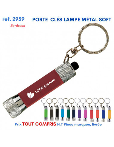 PORTE CLES LAMPE METAL SOFT REF 2959 2959 PORTE- CLES PUBLICITAIRES  2,26 €