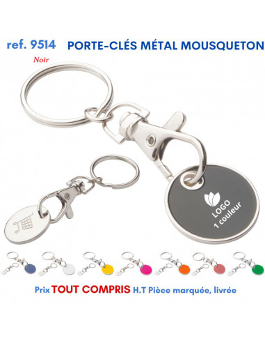 PORTE CLES METAL JETON MOUSQUETON REF 9514 9514 PORTE CLES EN METAL  1,07 €