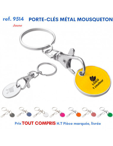 PORTE CLES METAL JETON MOUSQUETON REF 9514 9514 PORTE CLES EN METAL  1,07 €