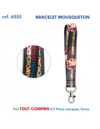 BRACELET MOUSQUETON REF 6555 6555 PORTE CLES PLASTIQUE  0,35 €