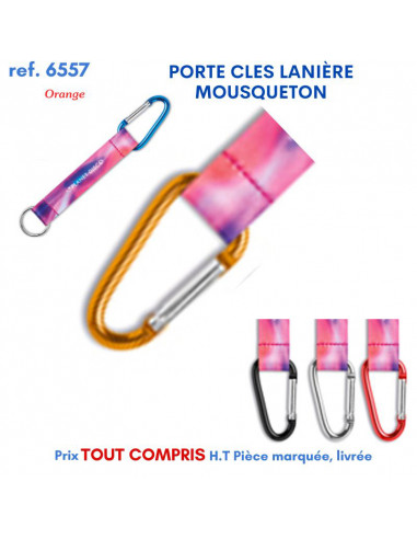 PORTE-CLÉS LANIERE MOUSQUETON REF 6557 6557 PORTE CLES PLASTIQUE  0,52 €