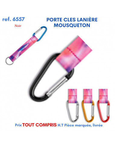 PORTE-CLÉS LANIERE MOUSQUETON REF 6557 6557 PORTE CLES PLASTIQUE  0,52 €