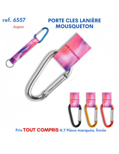 PORTE-CLÉS LANIERE MOUSQUETON REF 6557 6557 PORTE CLES PLASTIQUE  0,52 €