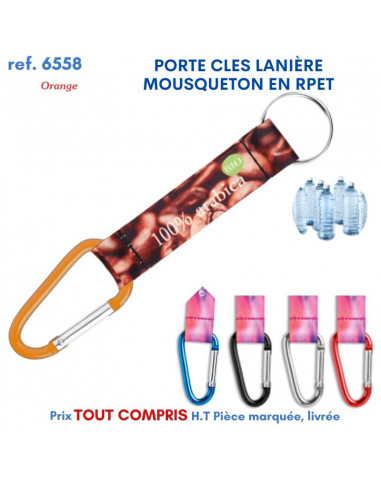 PORTE-CLÉS LANIERE MOUSQUETON REF 6558 6558 PORTE CLES PLASTIQUE  0,54 €