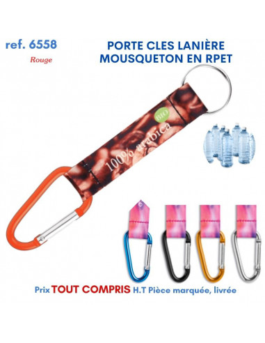 PORTE-CLÉS LANIERE MOUSQUETON REF 6558 6558 PORTE CLES PLASTIQUE  0,54 €