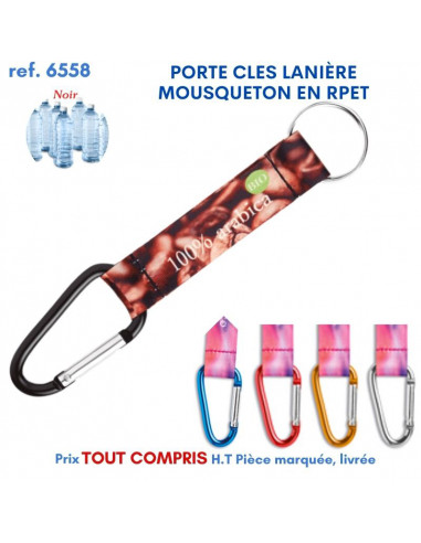 PORTE-CLÉS LANIERE MOUSQUETON REF 6558 6558 PORTE CLES PLASTIQUE  0,54 €