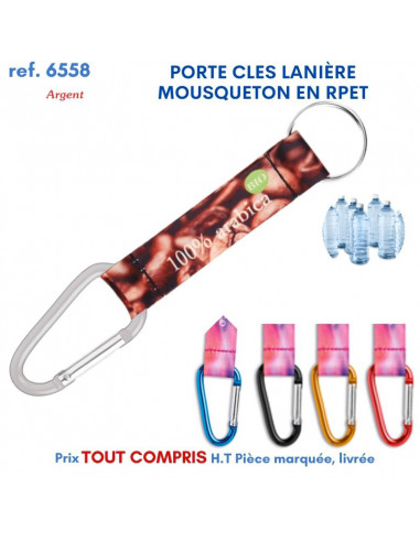 PORTE-CLÉS LANIERE MOUSQUETON REF 6558 6558 PORTE CLES PLASTIQUE  0,54 €