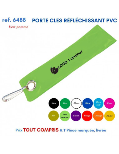 PORTE CLES REFLECHISSANT COLOR REF 6488 6488 PORTE CLES PLASTIQUE  0,42 €