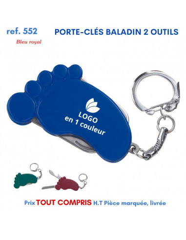 PORTE CLES BALADIN 2 OUTILS REF 552 552 PORTE CLES PLASTIQUE  0,55 €