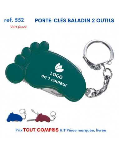 PORTE CLES BALADIN 2 OUTILS REF 552 552 PORTE CLES PLASTIQUE  0,55 €