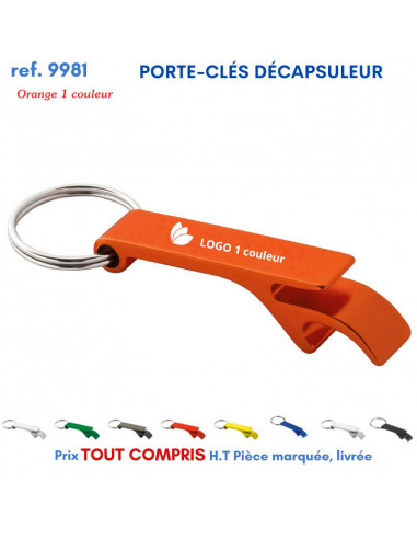 PORTE CLES METAL DECAPSULEUR REF 9981 9981 PORTE CLES EN METAL  1,34 €