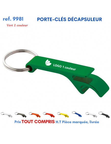 PORTE CLES METAL DECAPSULEUR REF 9981 9981 PORTE CLES EN METAL  1,34 €