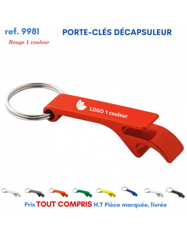 PORTE CLES METAL DECAPSULEUR REF 9981 9981 PORTE CLES EN METAL  1,34 €