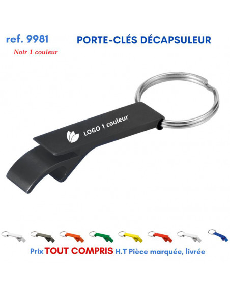 PORTE CLES METAL DECAPSULEUR REF 9981 9981 PORTE CLES EN METAL  1,34 €