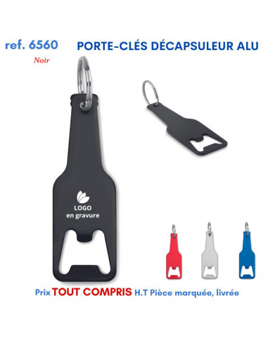 PORTE-CLÉS DÉCAPSULEUR ALU REF 6560 6560 PORTE CLES PLASTIQUE  1,28 €