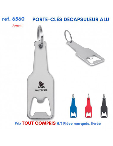PORTE-CLÉS DÉCAPSULEUR ALU REF 6560 6560 PORTE CLES PLASTIQUE  1,28 €