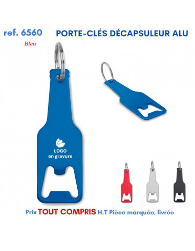 PORTE-CLÉS DÉCAPSULEUR ALU REF 6560 6560 PORTE CLES PLASTIQUE  1,28 €