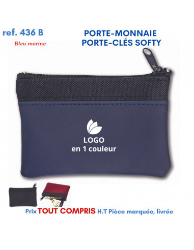 PORTE MONNAIE PORTE CLES SOFTY REF 436B 436B PORTE MONNAIE PUBLICITAIRES  1,02 €