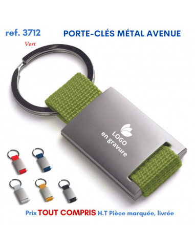 PORTE CLES METAL "AVENUE" REF 3712 3712 PORTE CLES EN METAL  1,27 €