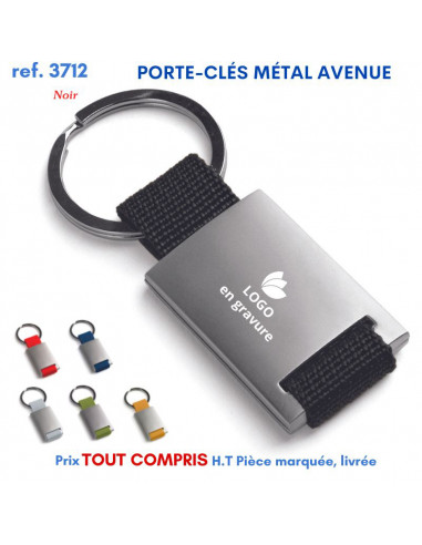 PORTE CLES METAL "AVENUE" REF 3712 3712 PORTE CLES EN METAL  2,56 €