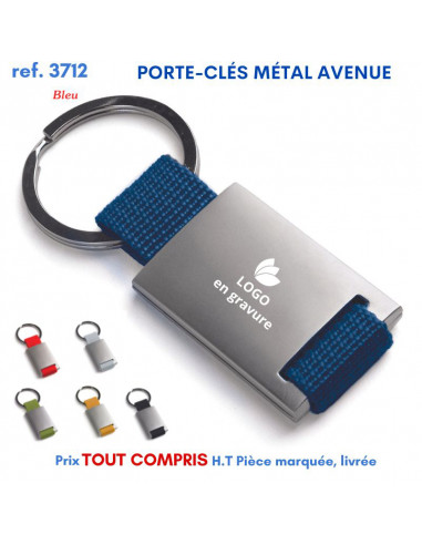PORTE CLES METAL "AVENUE" REF 3712 3712 PORTE CLES EN METAL  2,56 €