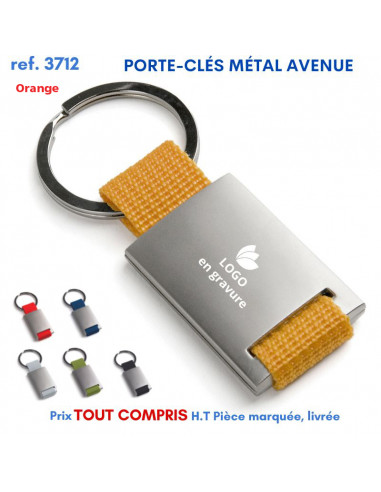 PORTE CLES METAL "AVENUE" REF 3712 3712 PORTE CLES EN METAL  1,27 €