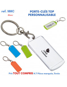 PORTE CLES TOP PERSONNALISABLE REF 188 C 188 C PORTE CLES PLASTIQUE  2,89 € 2