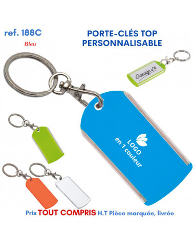 PORTE CLES TOP PERSONNALISABLE REF 188 C 188 C PORTE CLES PLASTIQUE  2,89 €