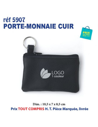 PORTE MONNAIE CUIR REF 5907 5907 PORTE MONNAIE PUBLICITAIRES  1,43 €