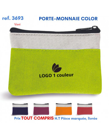 PORTE MONNAIE COLOR REF 3693 3693 PORTE MONNAIE PUBLICITAIRES  0,96 €