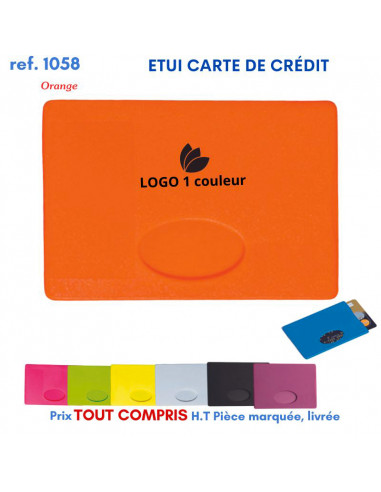 ETUI CARTES DE CREDIT REF 1058 1058 ETUIS PORTE CARTES DE CREDIT PUBLICITAIRES  0,51 €