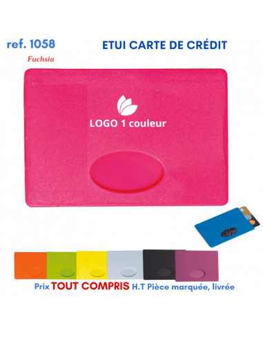 ETUI CARTES DE CREDIT REF 1058 1058 ETUIS PORTE CARTES DE CREDIT PUBLICITAIRES  0,51 €