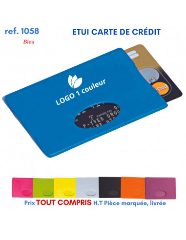 ETUI CARTES DE CREDIT REF 1058 1058 ETUIS PORTE CARTES DE CREDIT PUBLICITAIRES  0,51 €