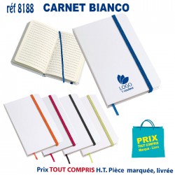 CARNET A6 BIANCO REF 8188 8188 Carnet personnalisé  2,45 €