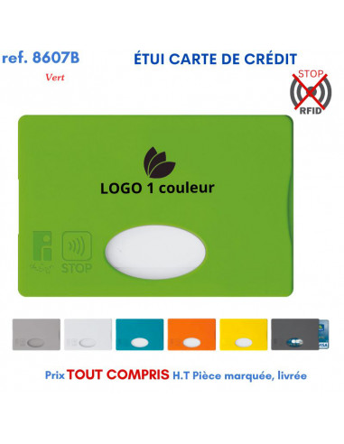 ETUI CARTE DE CREDIT ANTI PIRATAGE 8607 B 8607 B ETUIS PORTE CARTES DE CREDIT PUBLICITAIRES  0,81 €