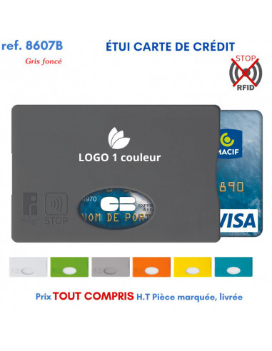 ETUI CARTE DE CREDIT ANTI PIRATAGE 8607 B 8607 B ETUIS PORTE CARTES DE CREDIT PUBLICITAIRES  0,81 €