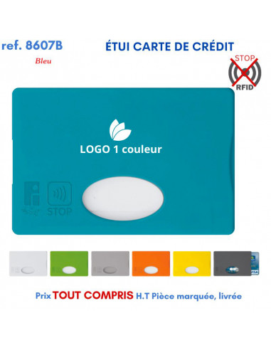 ETUI CARTE DE CREDIT ANTI PIRATAGE 8607 B 8607 B ETUIS PORTE CARTES DE CREDIT PUBLICITAIRES  0,81 €