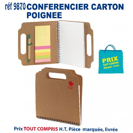CONFERENCIER CARTON POIGNEE REF 9870 9870 conférenciers personnalisés  5,44 €