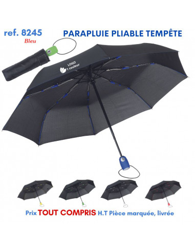 PARAPLUIE PLIABLE TEMPETE REF 8245 8245 PARAPLUIE PLIABLE  10,73 €