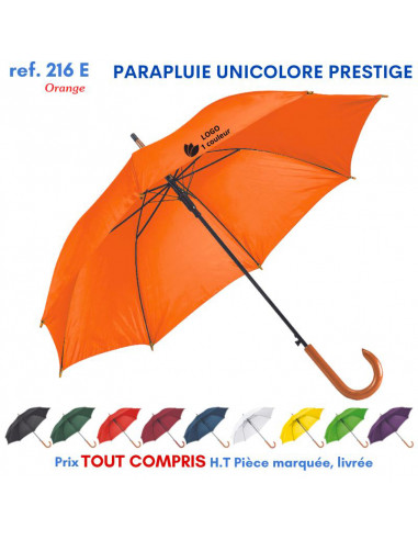 PARAPLUIE UNICOLORE PRESTIGE REF 216E 216E PARAPLUIES MANCHE CANNE  9,36 €