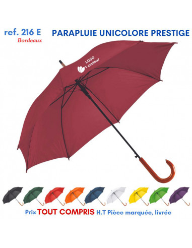 PARAPLUIE UNICOLORE PRESTIGE REF 216E 216E PARAPLUIES MANCHE CANNE  10,42 €