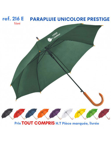 PARAPLUIE UNICOLORE PRESTIGE REF 216E 216E PARAPLUIES MANCHE CANNE  9,36 €