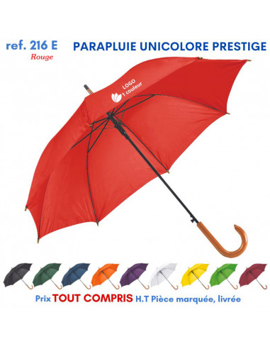 PARAPLUIE UNICOLORE PRESTIGE REF 216E 216E PARAPLUIES MANCHE CANNE  10,42 €