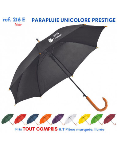 PARAPLUIE UNICOLORE PRESTIGE REF 216E 216E PARAPLUIES MANCHE CANNE  9,36 €