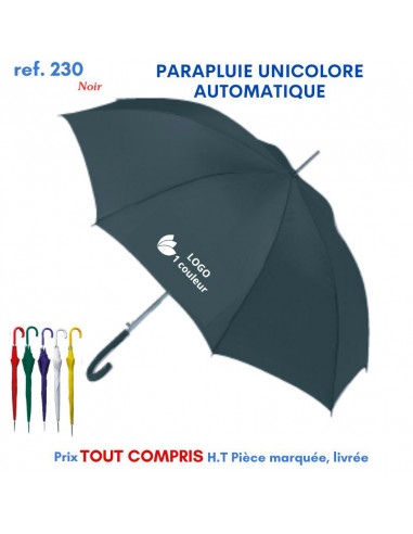 PARAPLUIE UNICOLORE AUTOMATIQUE REF 230 230 PARAPLUIES MANCHE CANNE  6,64 €