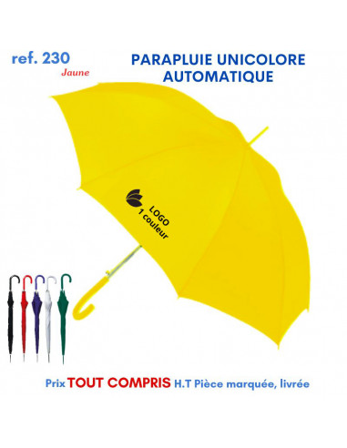 PARAPLUIE UNICOLORE AUTOMATIQUE REF 230 230 PARAPLUIES MANCHE CANNE  6,80 €