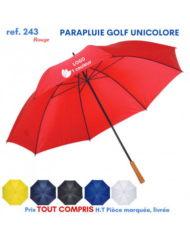 PARAPLUIE GOLF UNICOLORE PRESTIGE REF 243E 243E PARAPLUIE MANCHE DROIT  8,79 €