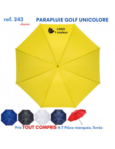 PARAPLUIE GOLF UNICOLORE PRESTIGE REF 243E 243E PARAPLUIE MANCHE DROIT  8,36 €