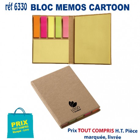 BLOC MEMOS CARTOON REF 6330 6330 bloc notes - bloc mémos  2,64 €