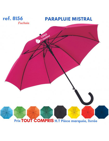 PARAPLUIE PUBLICITAIRE TEMPETE PERSONNALISE MISTRAL REF 8156 8156 PARAPLUIES TEMPETE  8,64 €